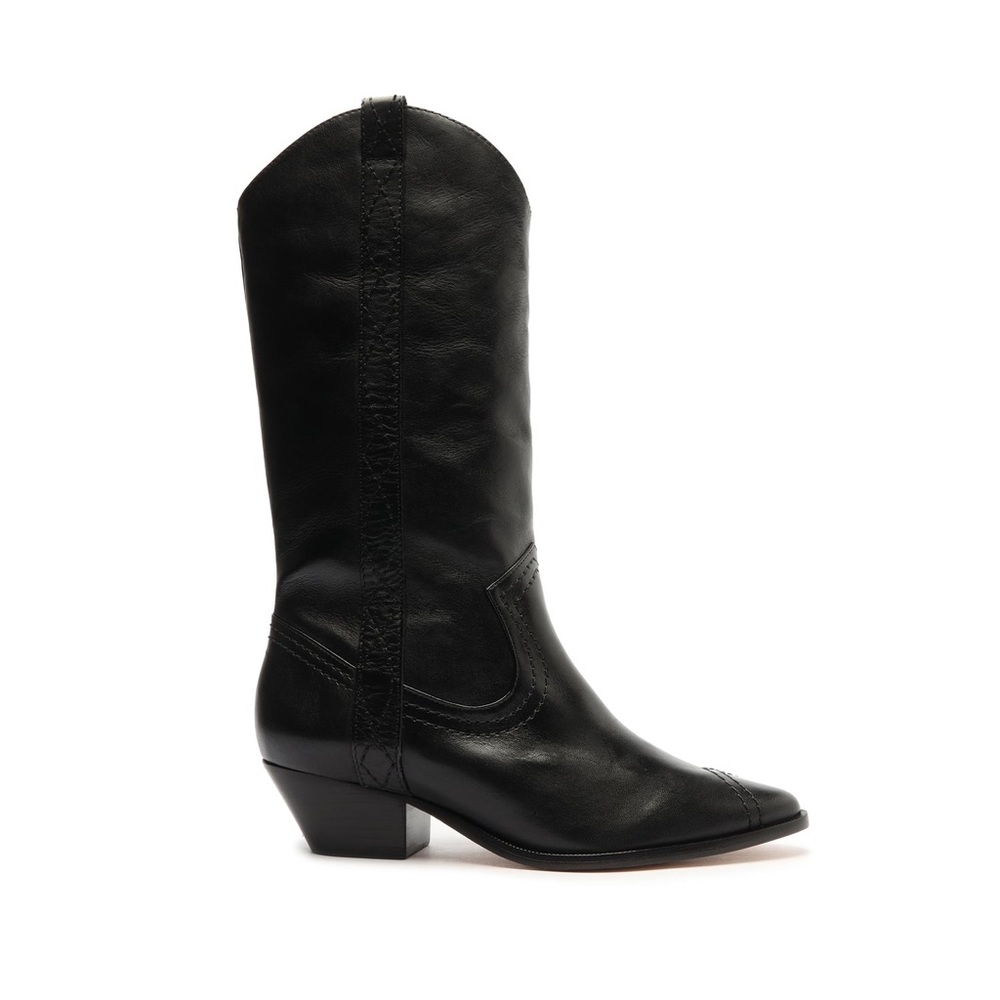 Schutz Allison Leather Boot Cowboy